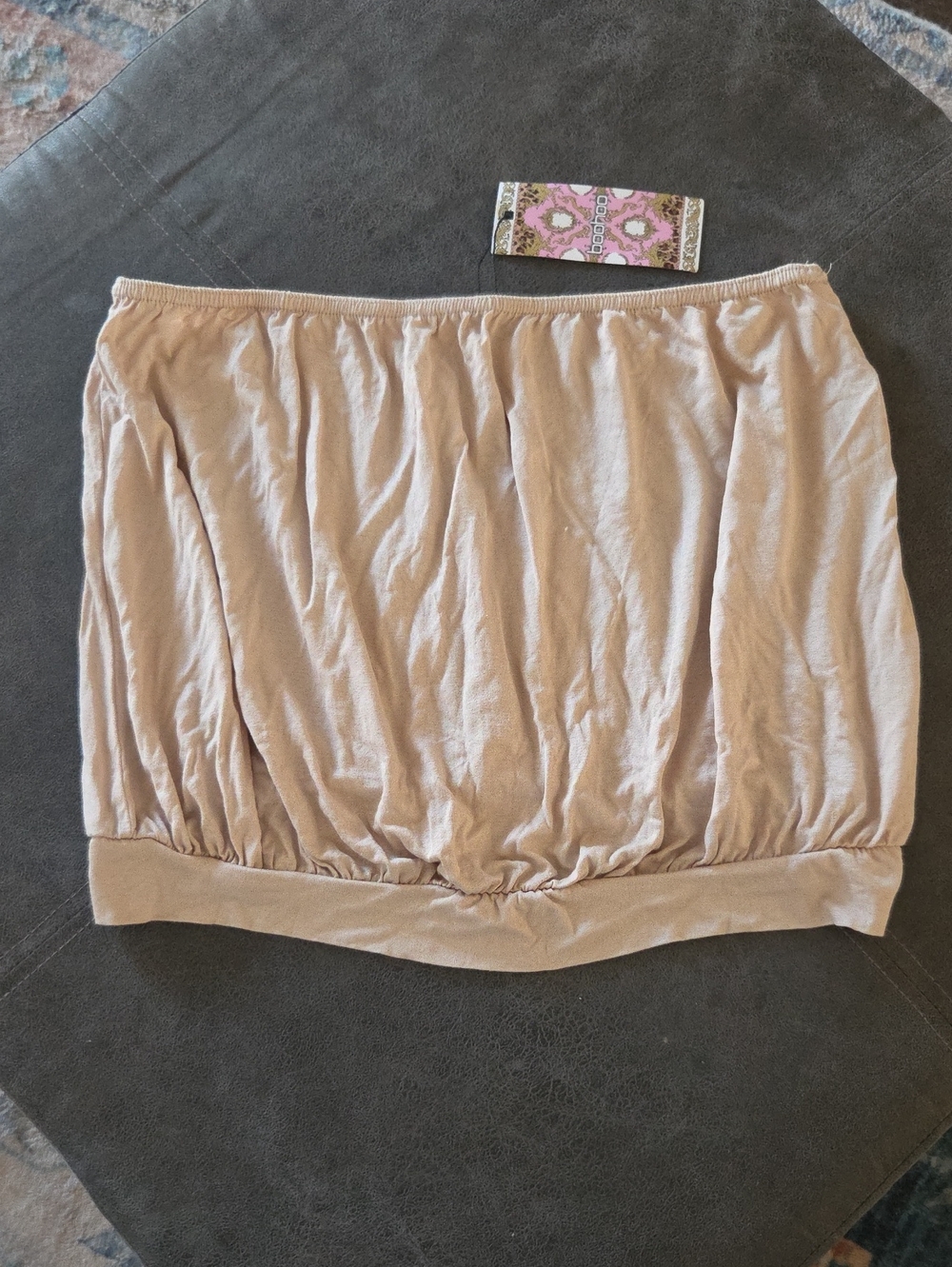 Boohoo Beige Bubble Shirt - Picture 1 of 5